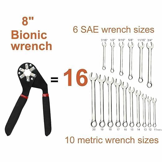 Hexagon Universal Wrench | Multi-Function Magic Spanner | Fits Hex Bolts on All 6 Sides | Heavy-Duty Steel Tool for Repair & Maintenance