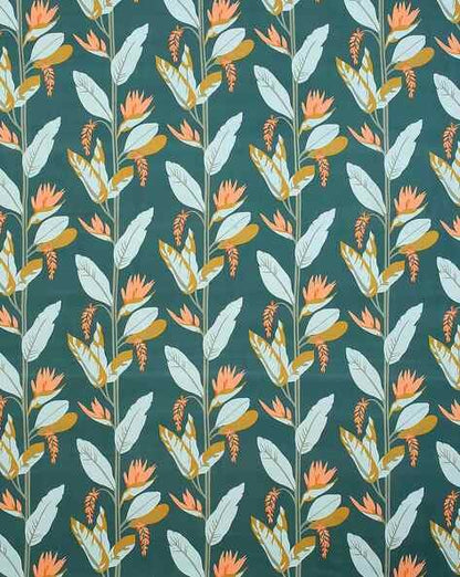 Queen Size Green Floral Double Bed Elastic Fitted Premium Bedsheet