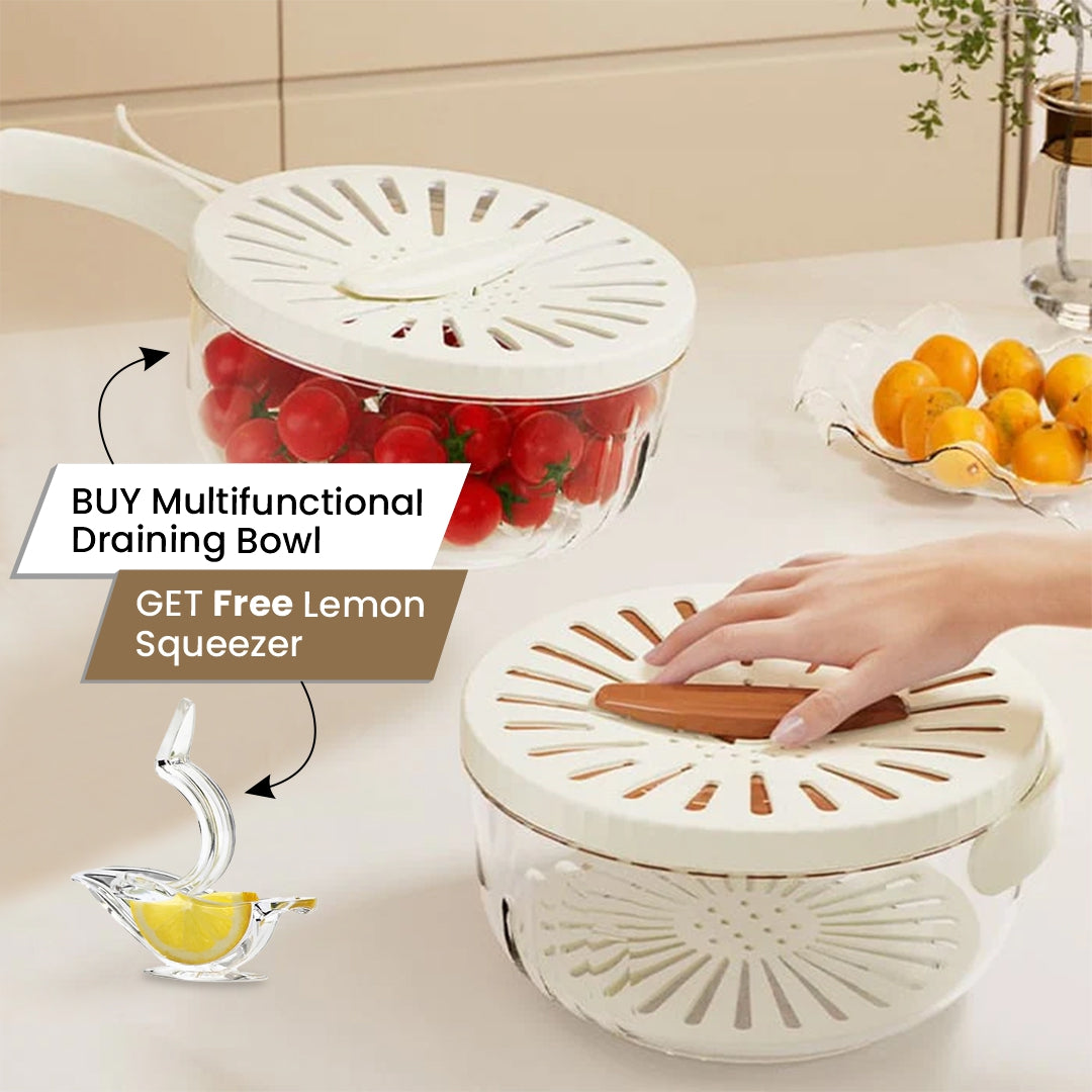 BowlBuddy™ - Ultimate Draining Bowl with Foldable Handle