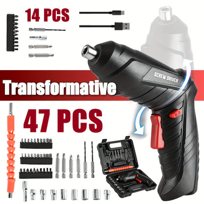 ⏱️🪛 Har Ghar Ka Hero 🏠🔧 – 47-in-1 Electric Screwdriver Set with Carrying Case ⚡🛠