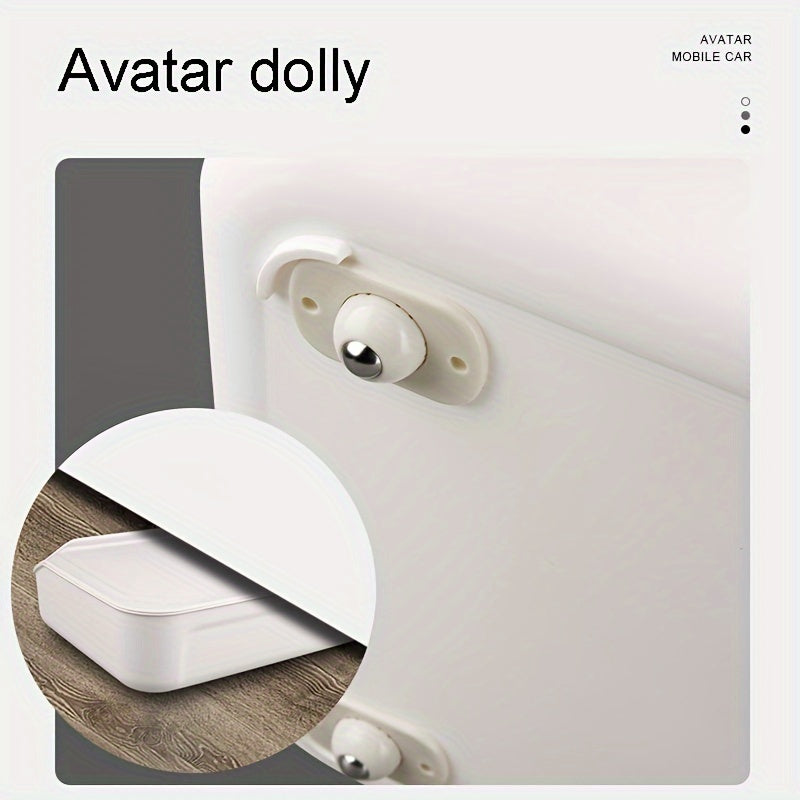 Self-Adhesive Mini Caster Wheels - 360° Rotating Universal Pulleys for Storage Boxes, Dustbins & Small Furniture (Stainless Steel Ball / ABS)