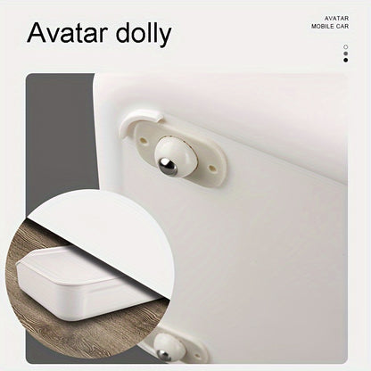 Self-Adhesive Mini Caster Wheels - 360° Rotating Universal Pulleys for Storage Boxes, Dustbins & Small Furniture (Stainless Steel Ball / ABS)