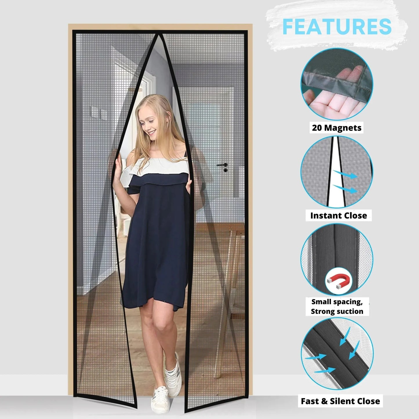 Magnetic Mosquito Mesh – No Mosquito, Only Fresh Air! @599rs. Only
