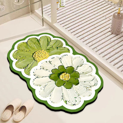 Anti-Skid Super Absorbent Blossom Mat (Random Color)