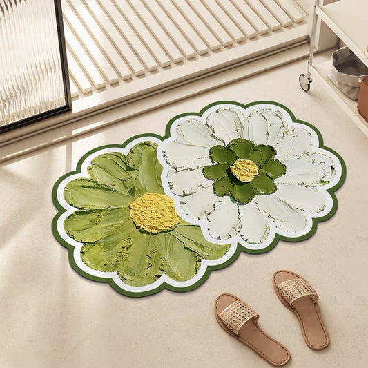 Anti-Skid Super Absorbent Blossom Mat (Random Color)