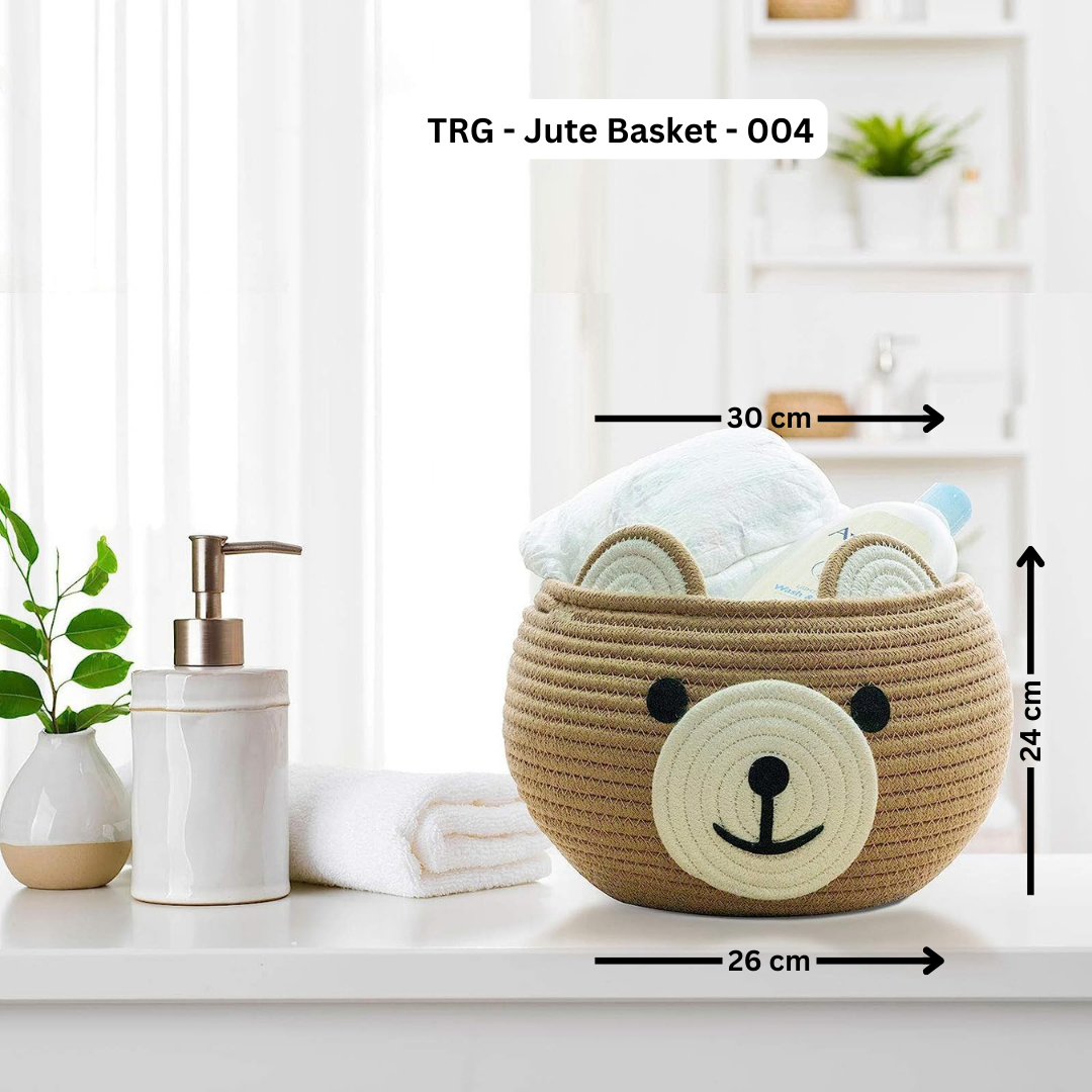 Laundry Panda Basket, Nursery Organizers and Storage (Beige)