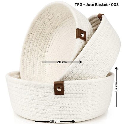 Shelf Organizer/Storage basket - Makeup organizers (White)(Set of 3)