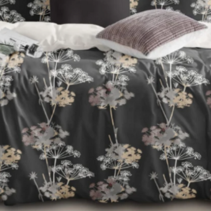 Silver Leaf Trending Cotton King Size Bedsheet Double Bed with 2 Pillow