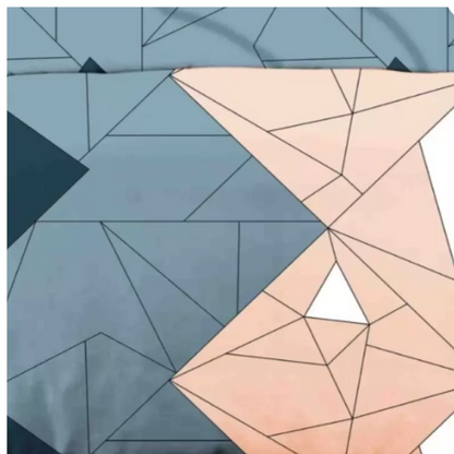 Cotton King 3D Printed Flat Bedsheet  (Pack of 1, with 2 pillow cover