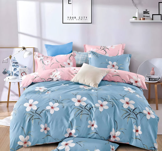 Summer Special Premium King Size Elastic Fitted Double Bed Bedsheet