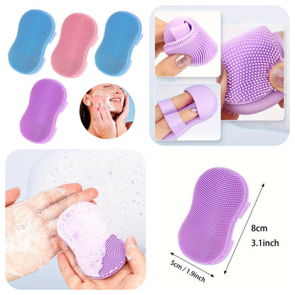 (Pack of 2) Soft Silicone Manual Facial Cleansing Finger Face Brush for Makeup Removal Nose and Wing Cleaner for Women
