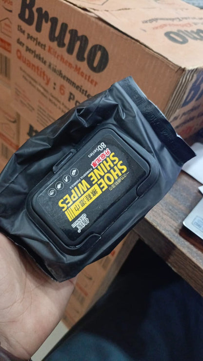 (Pack of 2) Disposable Shoe Cleaning Wet Wipes For Quick Shine