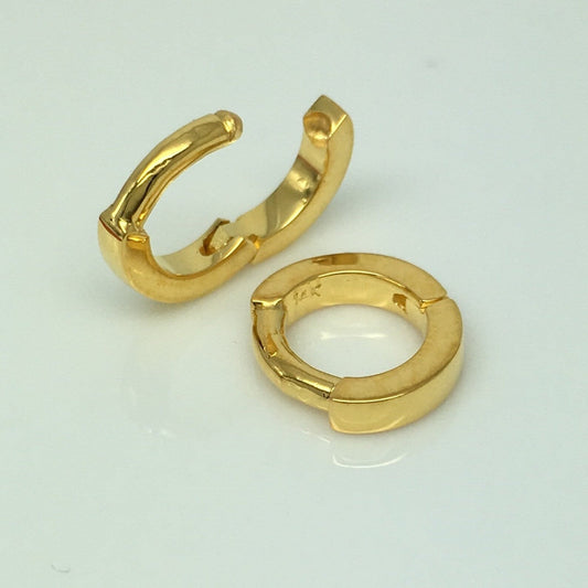 Gold Hoop Earrings for Men 1 Pair