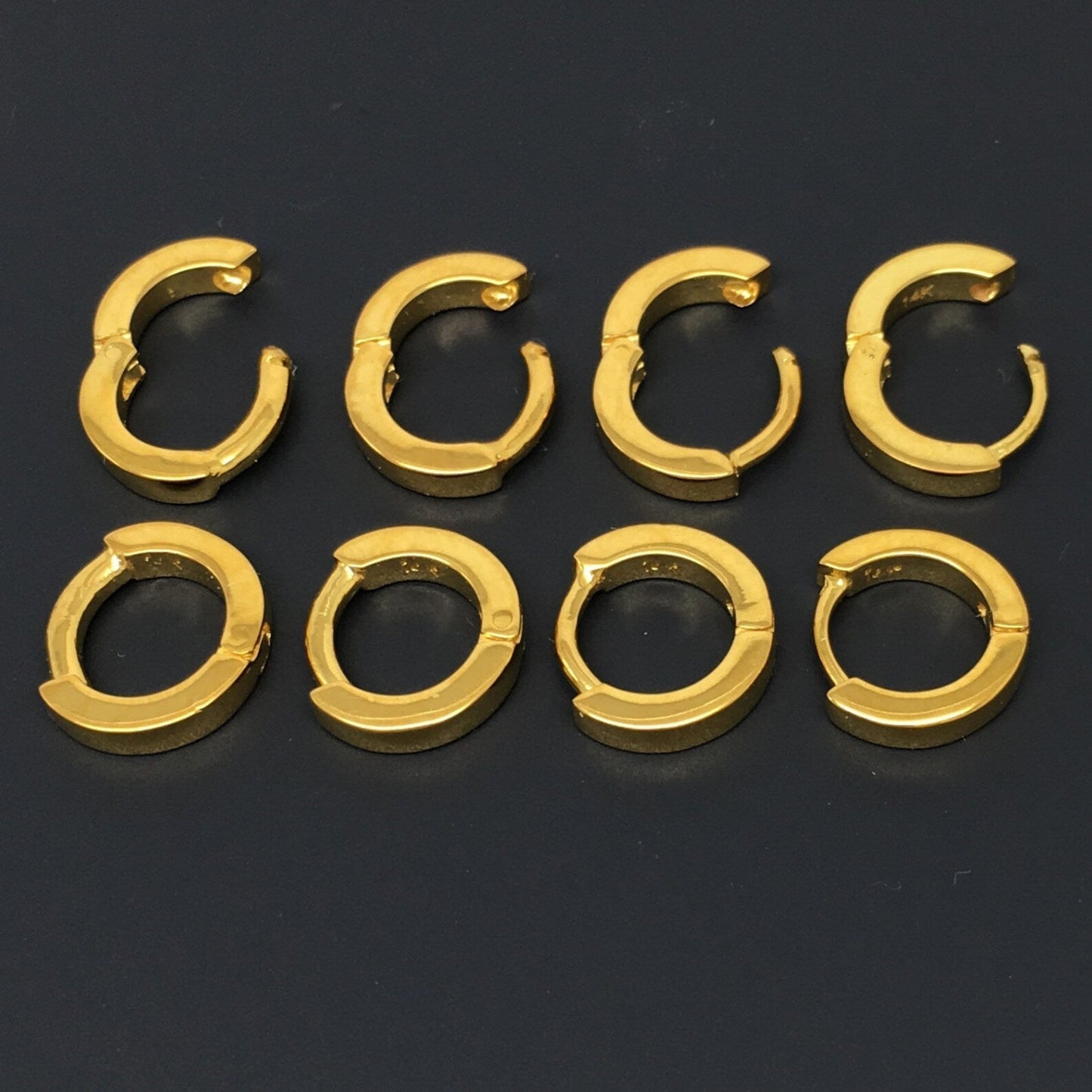 Gold Hoop Earrings for Men 1 Pair