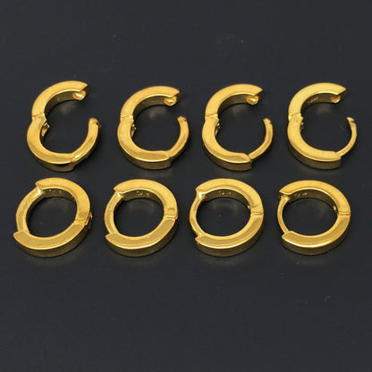 Gold Hoop Earrings for Men 1 Pair