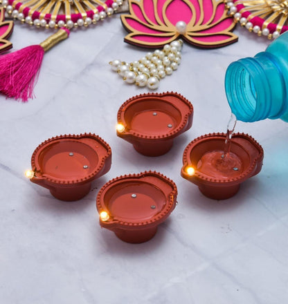 LED Light Water Sensor Diya (Free Water Sensing Shivling)