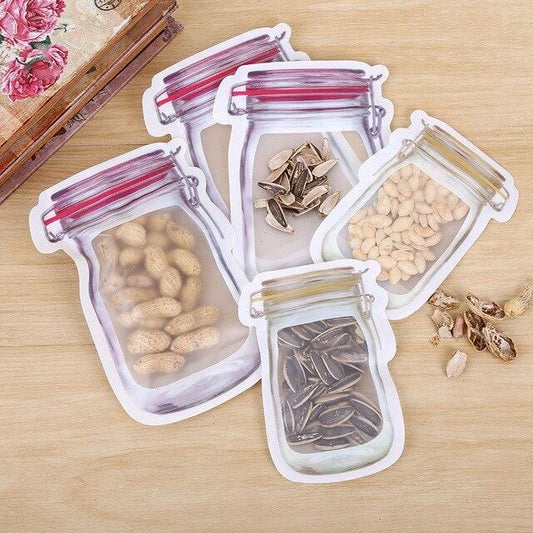 Jar Shape Food Storage Pouch - Reusable & Washable