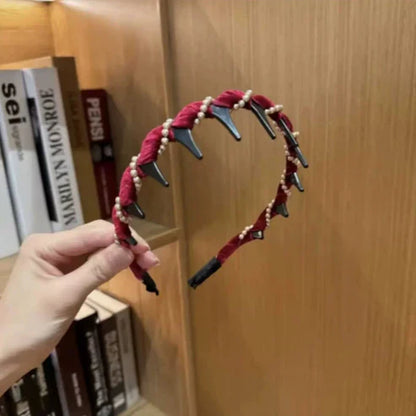 🔥Vintage High Cranium Artificial Pearl Headband (50% OFF)