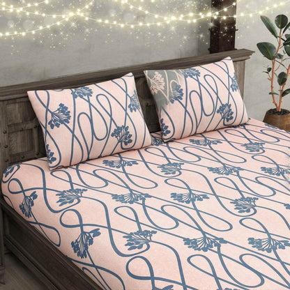 Cream Alpha King Size Double Bed Elastic Fitted Premium Bedsheet